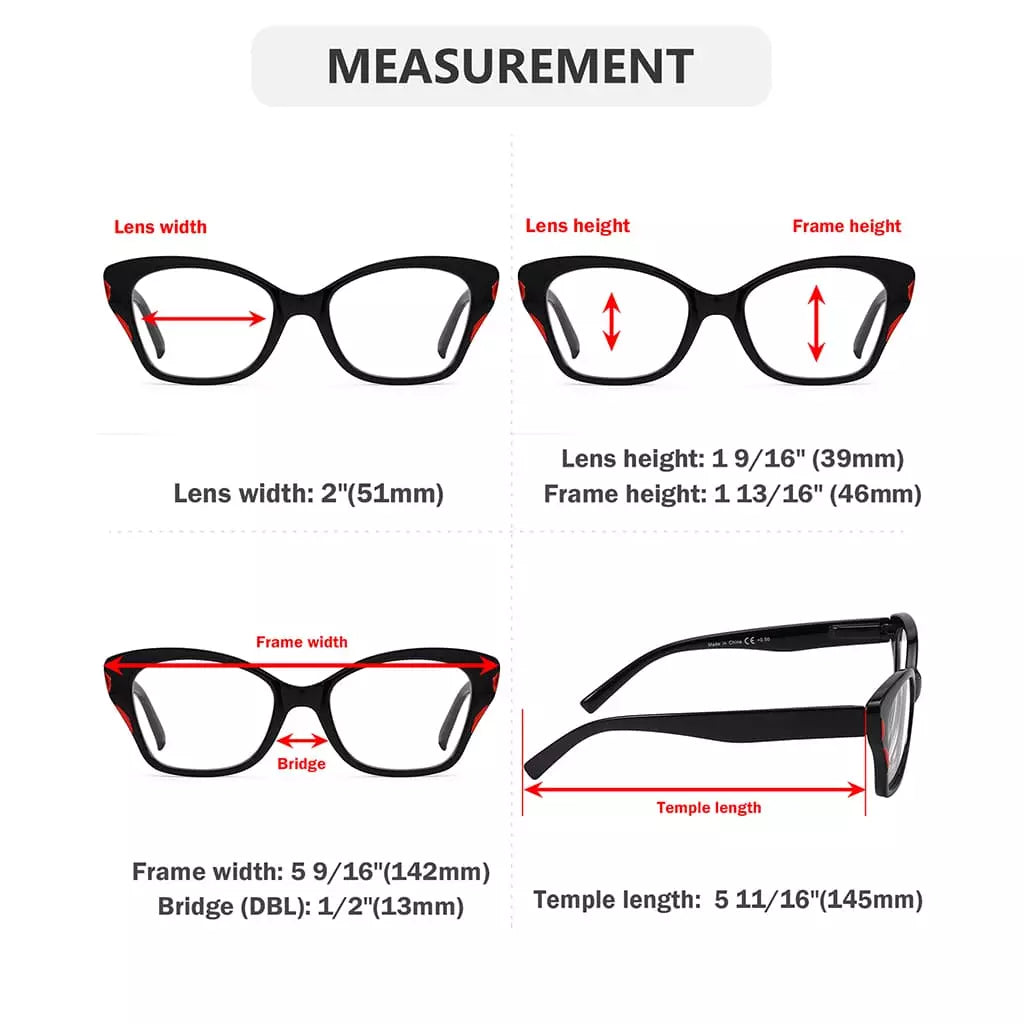 Cat Eye Reading Eyeglasses for Women