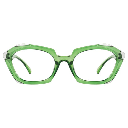 Oval Lens Design Glasses Women with Spring Hinges