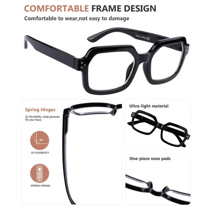 Hexagon Reading Glasses Women