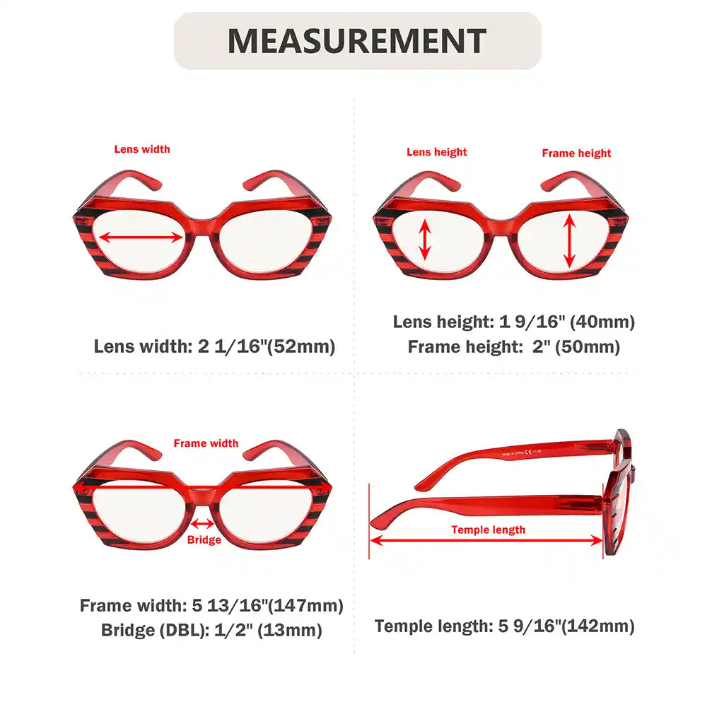 Multifocus Blue Light Blocking Reading Glasses Women