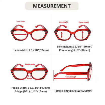 Multifocus Blue Light Blocking Reading Glasses Women