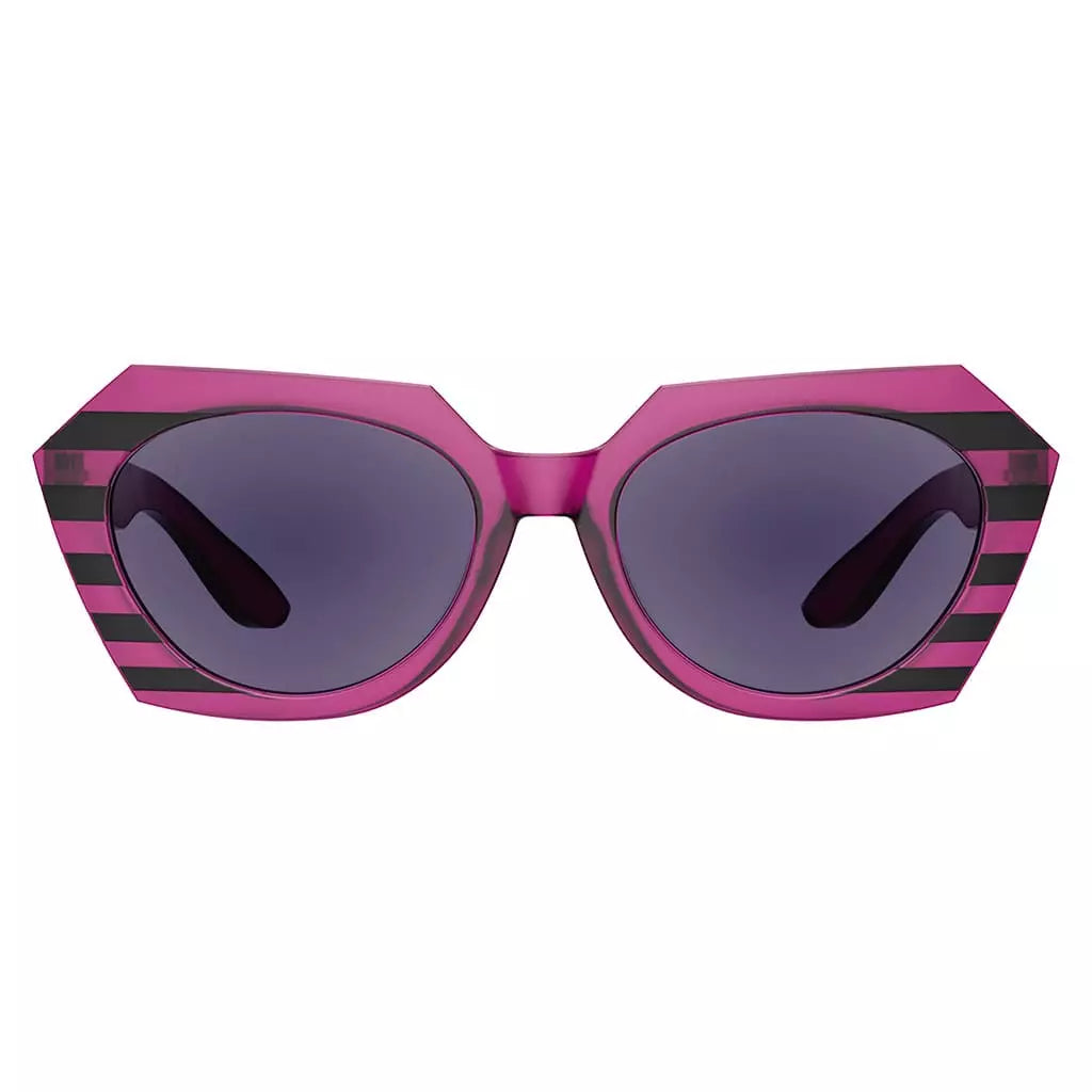 Oversize Cat Eye Sunglasses Women Striped Two Colors