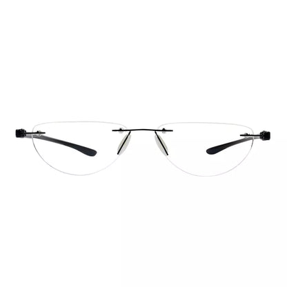 Rimless Reading Glasses Half Moon for Men Women