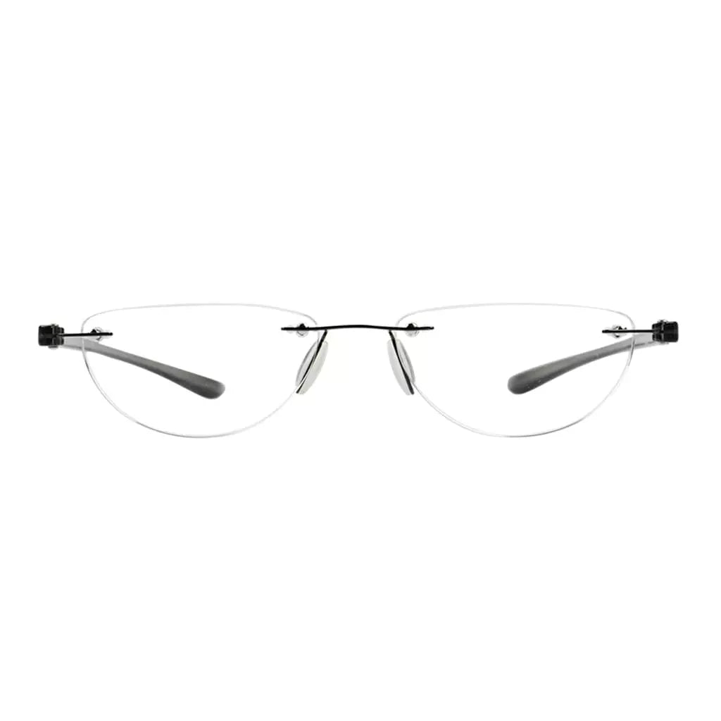 Rimless Reading Glasses Half Moon for Men Women