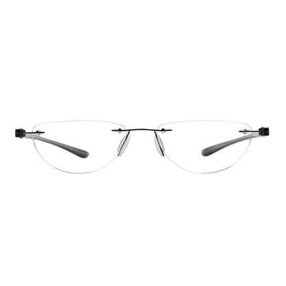 Rimless Reading Glasses Half Moon for Men Women