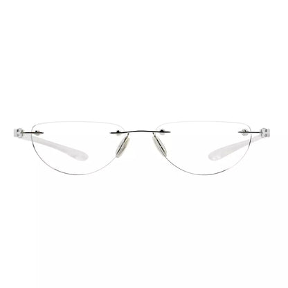 Rimless Reading Glasses Half Moon for Men Women