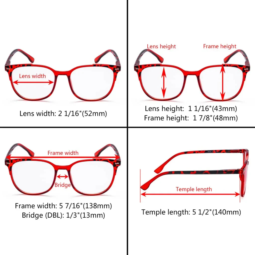 Oversized Pattern Reading Glasses for Women