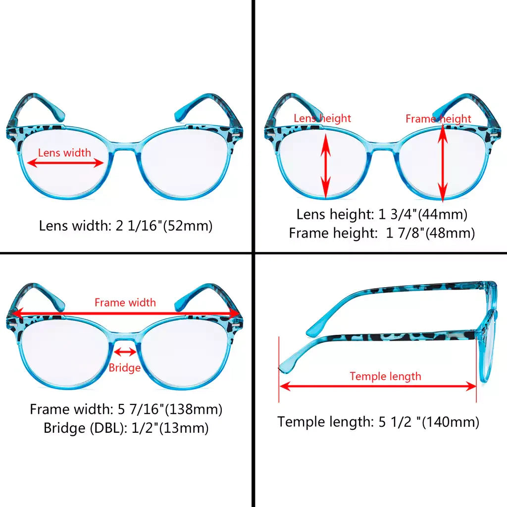 Large Lens Round Reading Glasses Women