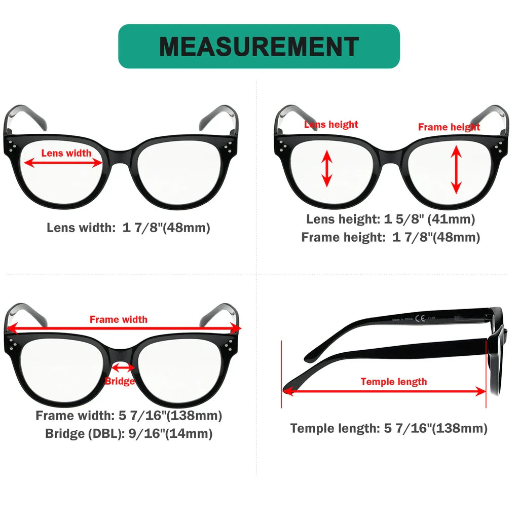 Thick Frame Reading Glasses for Women