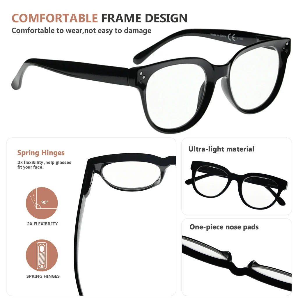 Thick Frame Reading Glasses for Women