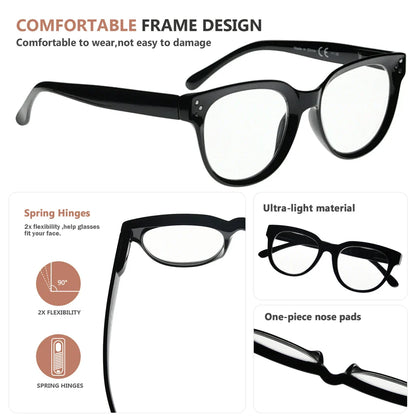 Thick Frame Reading Glasses for Women