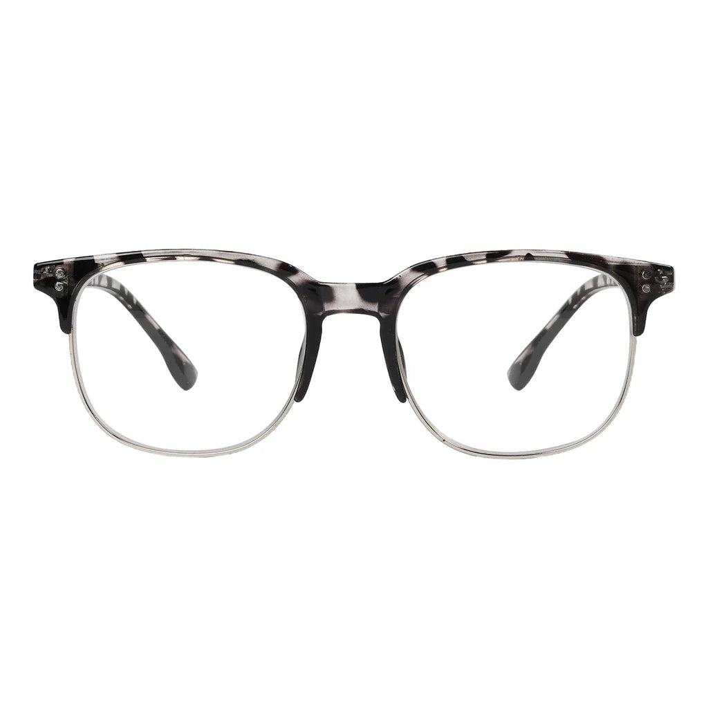Semi-Rim Pattern Reading Glasses for Women Men