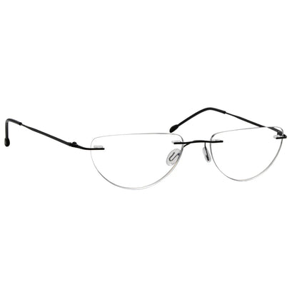 Rimless Half Moon Reading Glasses for Women and Men