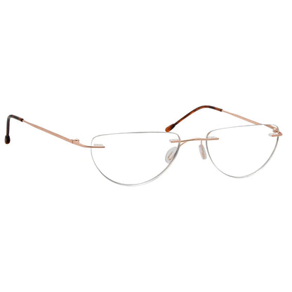 Rimless Half Moon Reading Glasses for Women and Men
