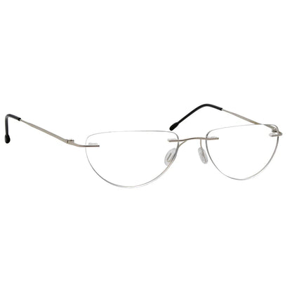 Rimless Half Moon Reading Glasses for Women and Men