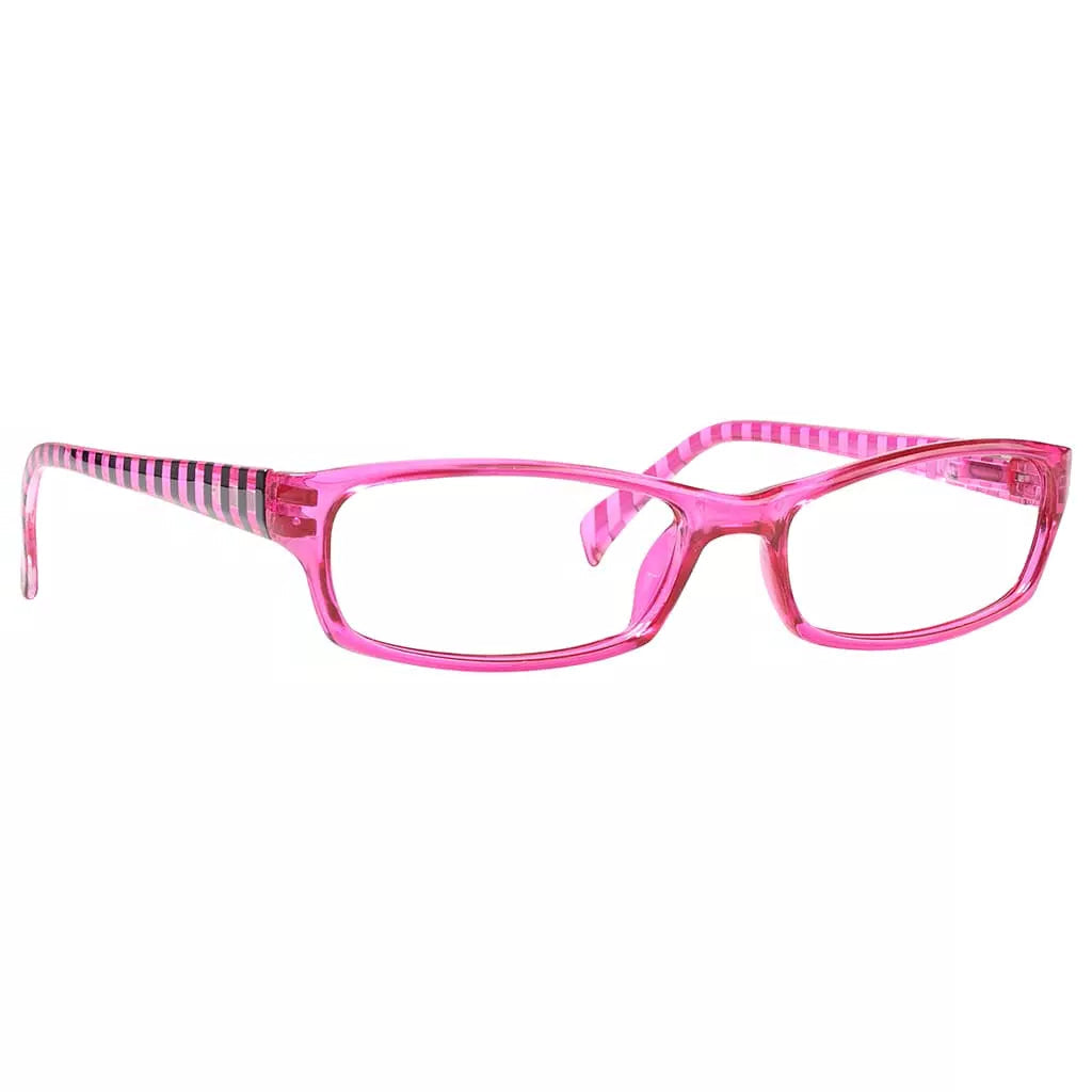 Pattern Temples Reading Glasses Women Spring Hinges Stripe Arms