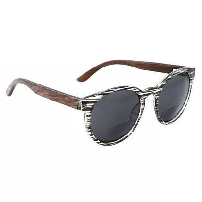 Wooden Arms Bifocal Sunglasses Women Men