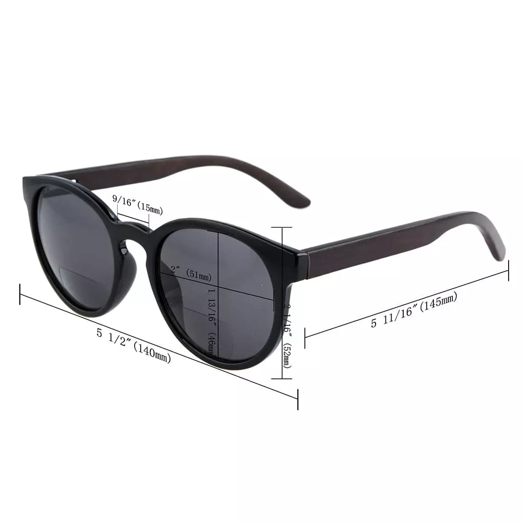 Wooden Arms Bifocal Sunglasses Women Men