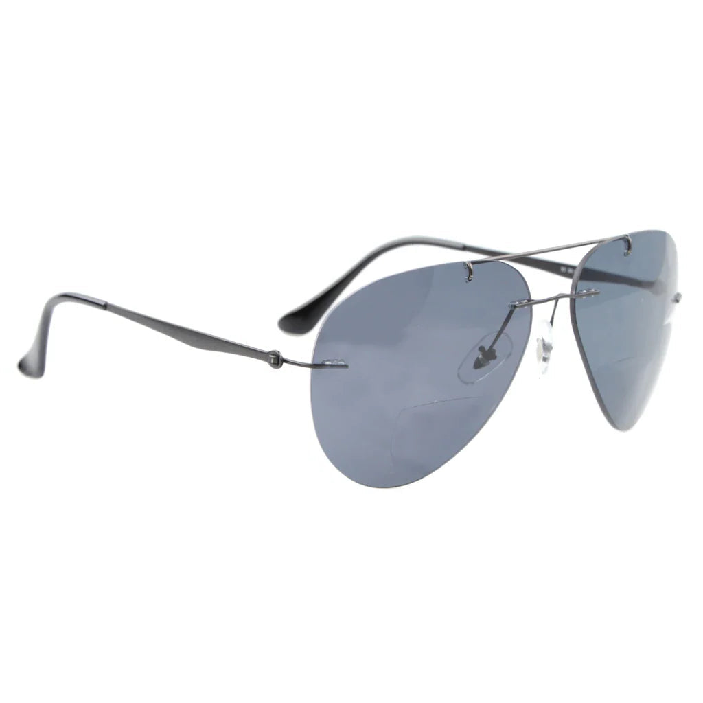 Rimeless Titanium Bifocal Sunglasses Women Men
