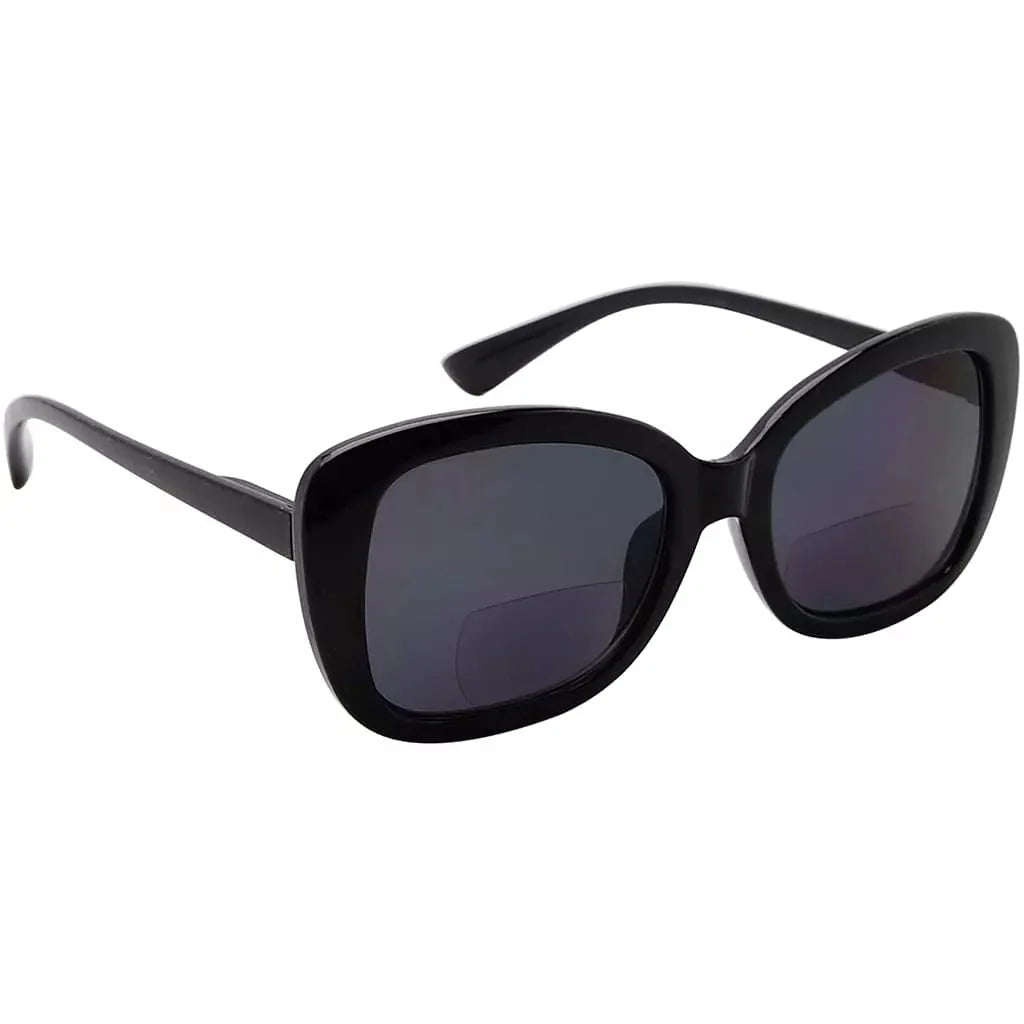 Trendy Wood Grain Bifocal Sunglasses Women