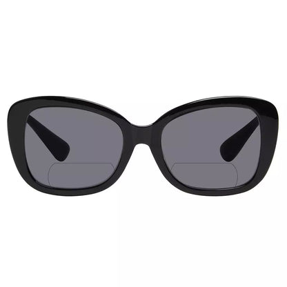Trendy Wood Grain Bifocal Sunglasses Women