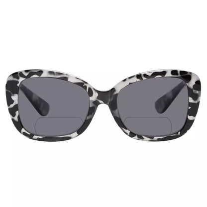 Trendy Wood Grain Bifocal Sunglasses Women