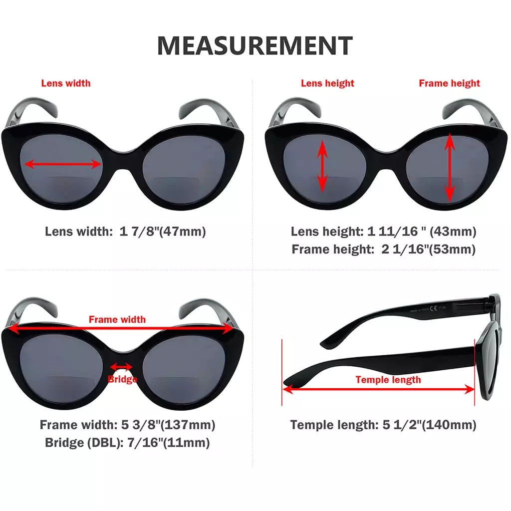 Round Bifocal Sunglasses Women