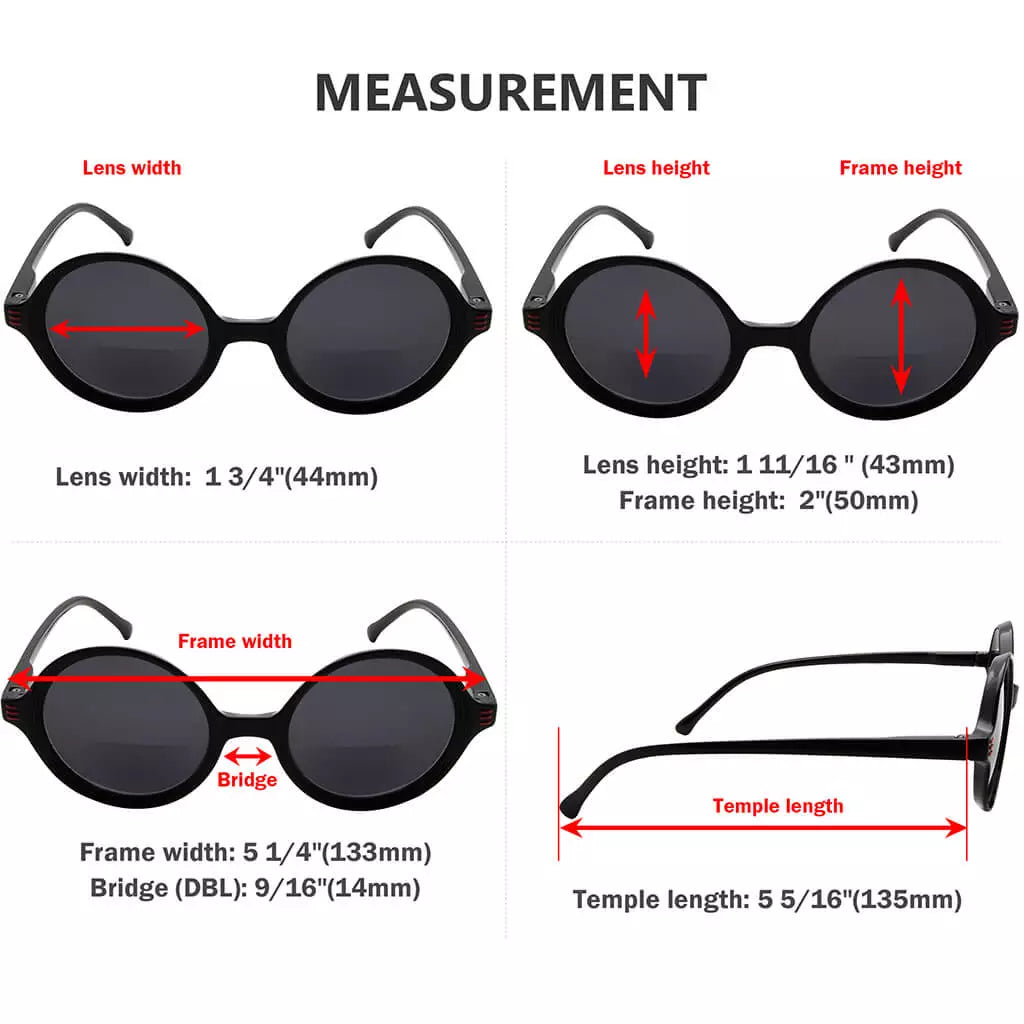 Small Round Bifocal Sunglasses Women