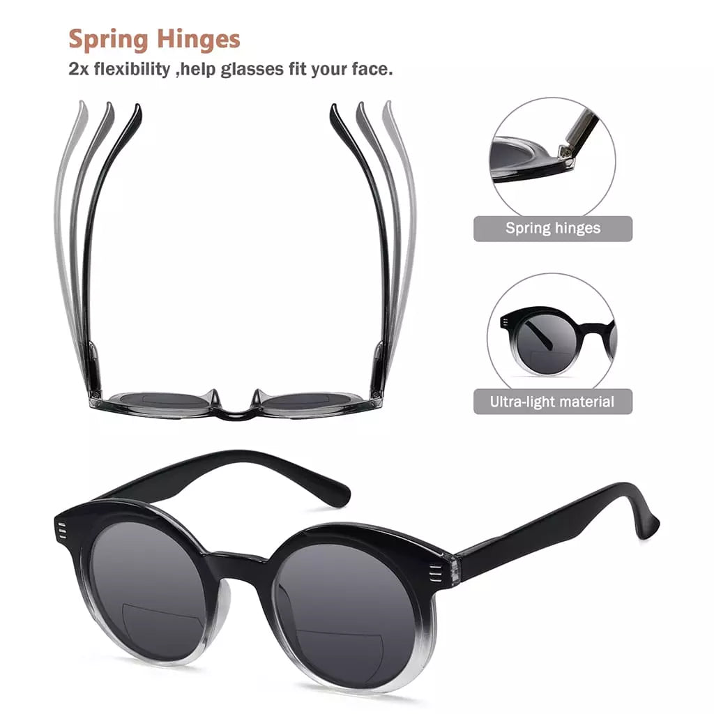 Small Round Bifocal Sunglasses Women