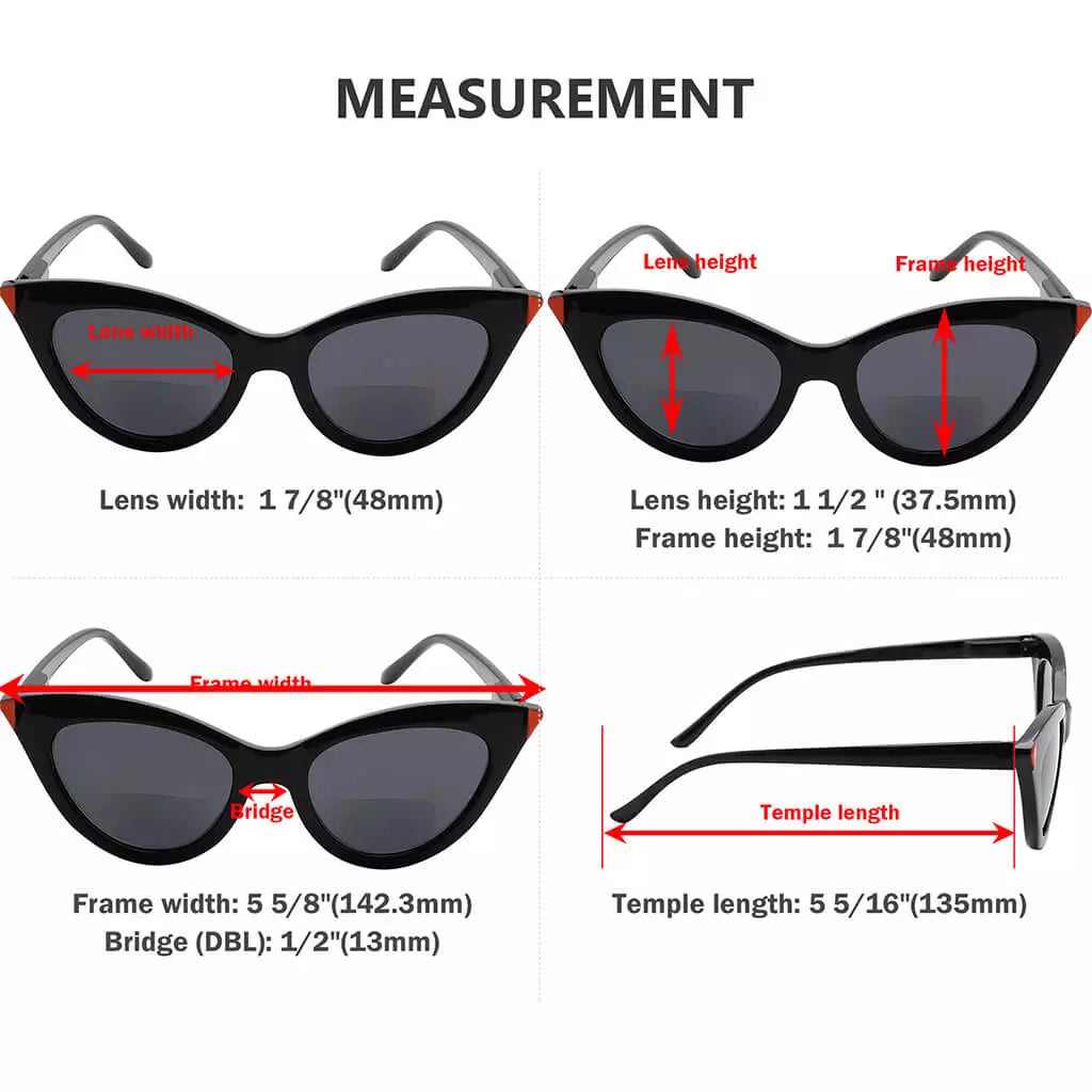 Small Cat-eye Bifocal Sunglasses Women
