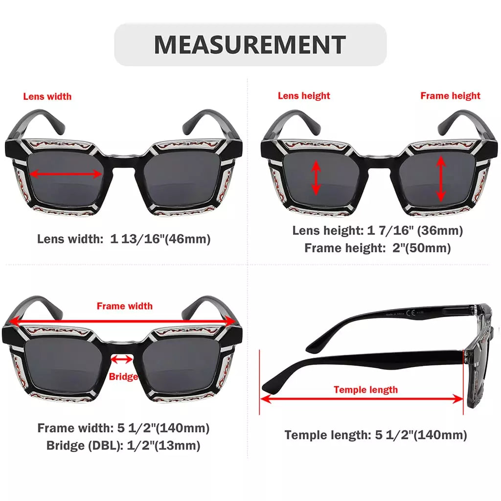 Square Bifocal Sunglasses Women