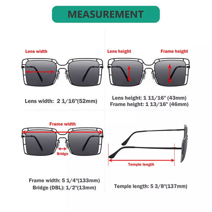 Square Bifocal Sunglasses Men