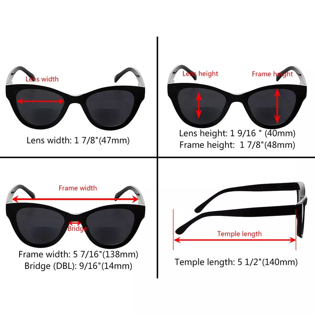 Cat Eye Bifocal Sunglasses Women