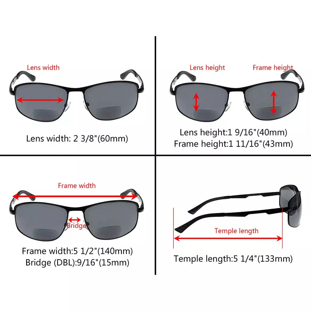 Wirerim Sports Design Bifocal Sunglasses Men