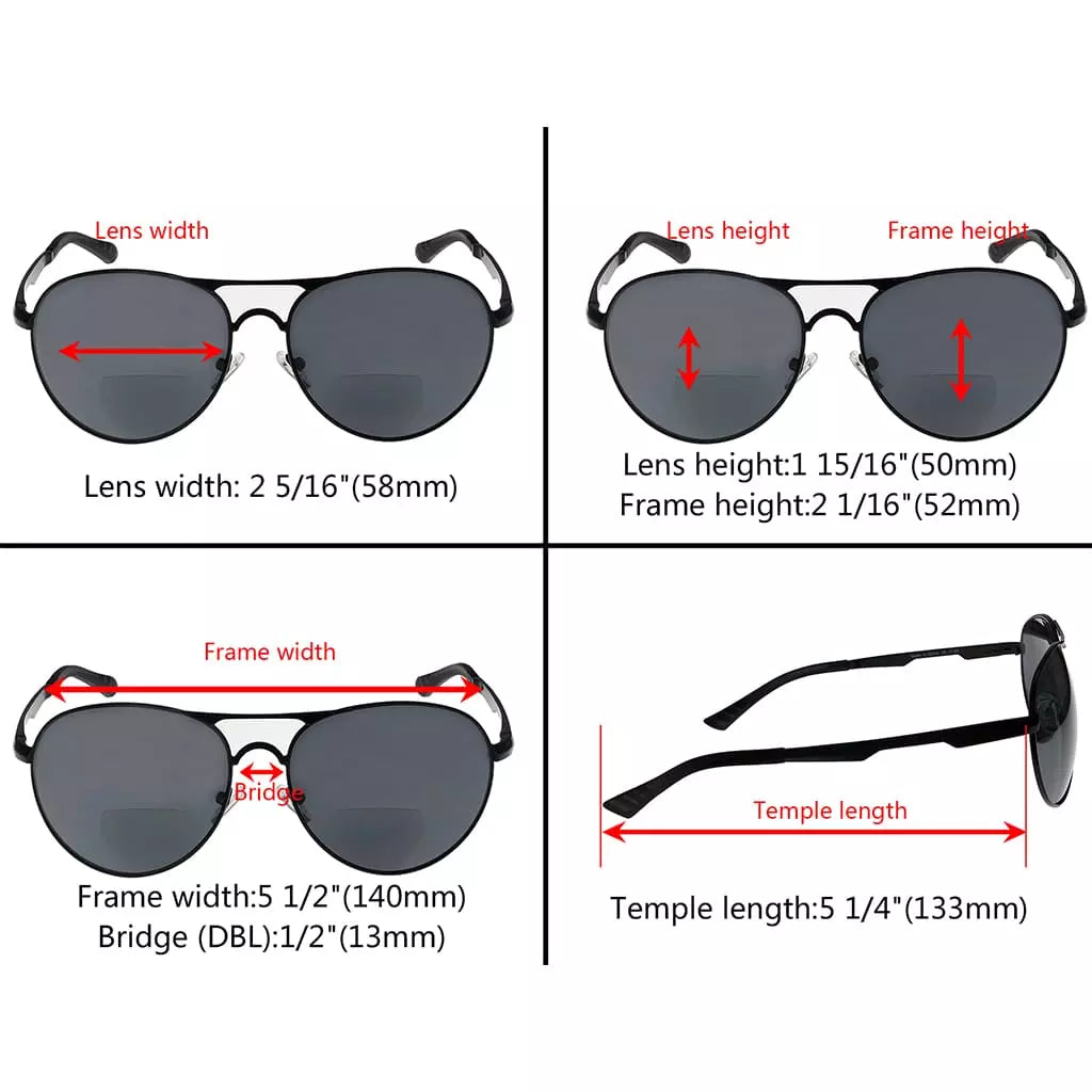 Pilot Bifocal Sunglasses Men