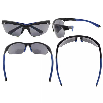 TR90 Sports Design Half-Rimless Bifocal Sunglasses Women Men