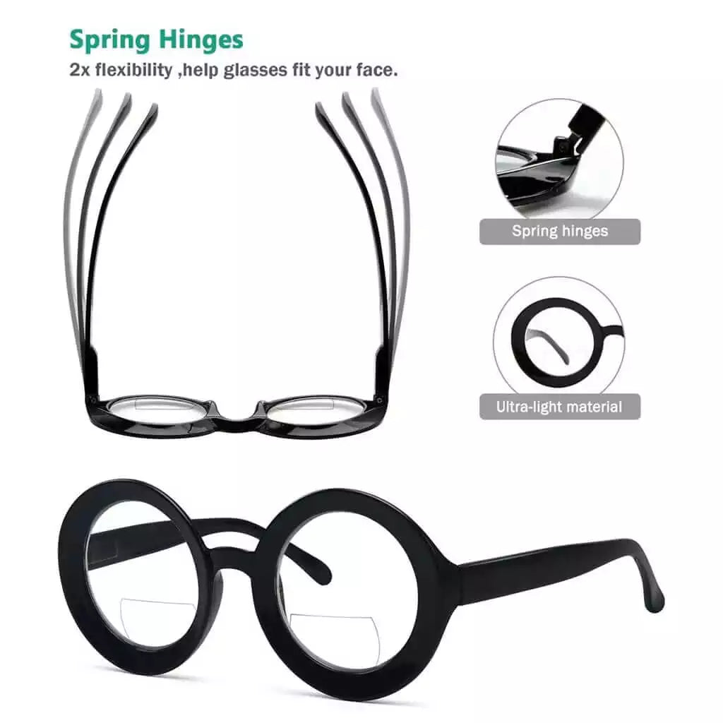 Round Bifocal Reading Glasses Women