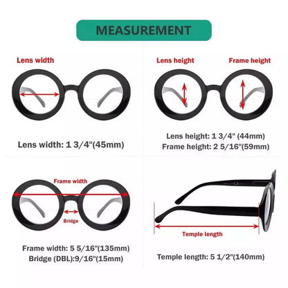 Round Bifocal Reading Glasses Women