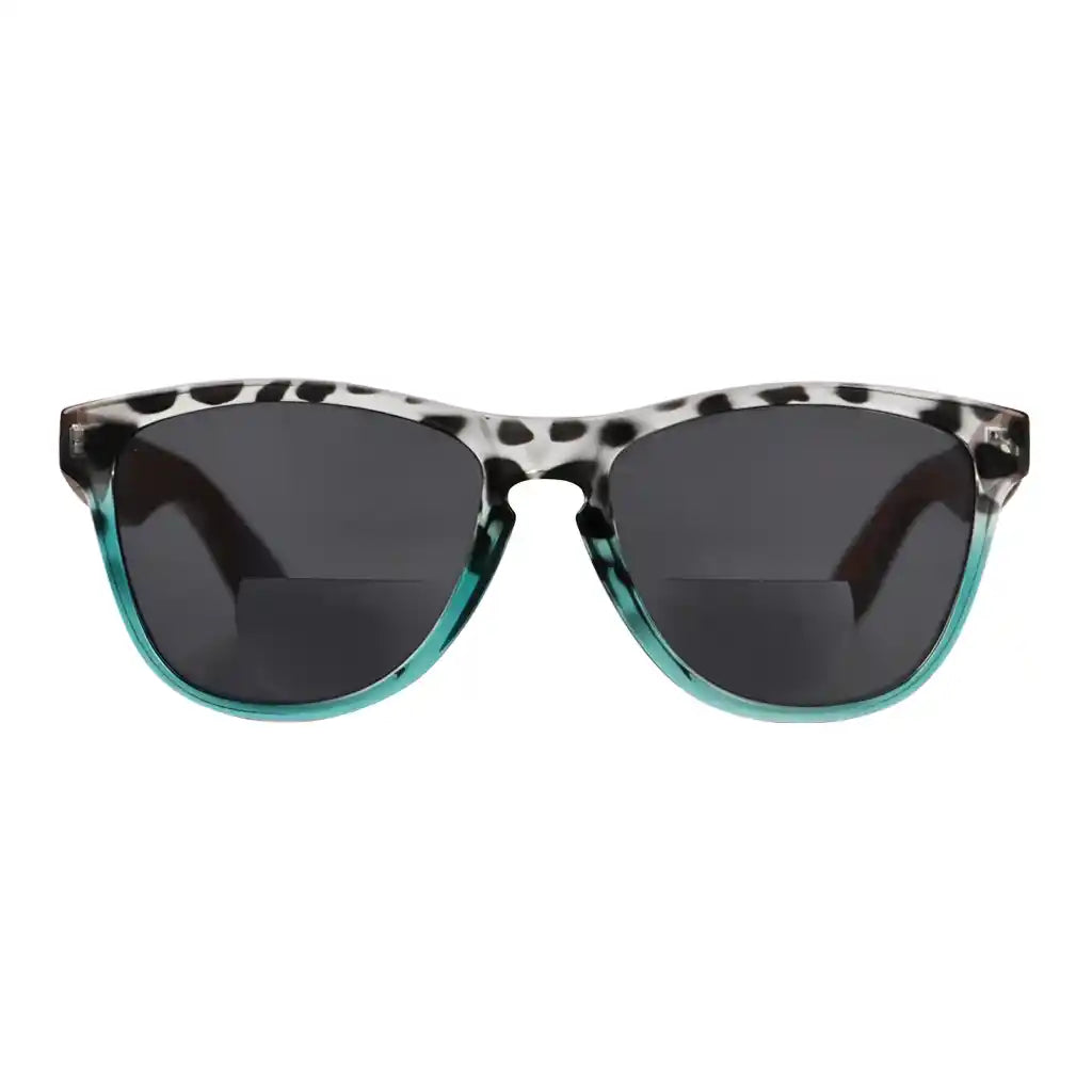 Pattern Bifocal Sunglasses Wood Arms for Women