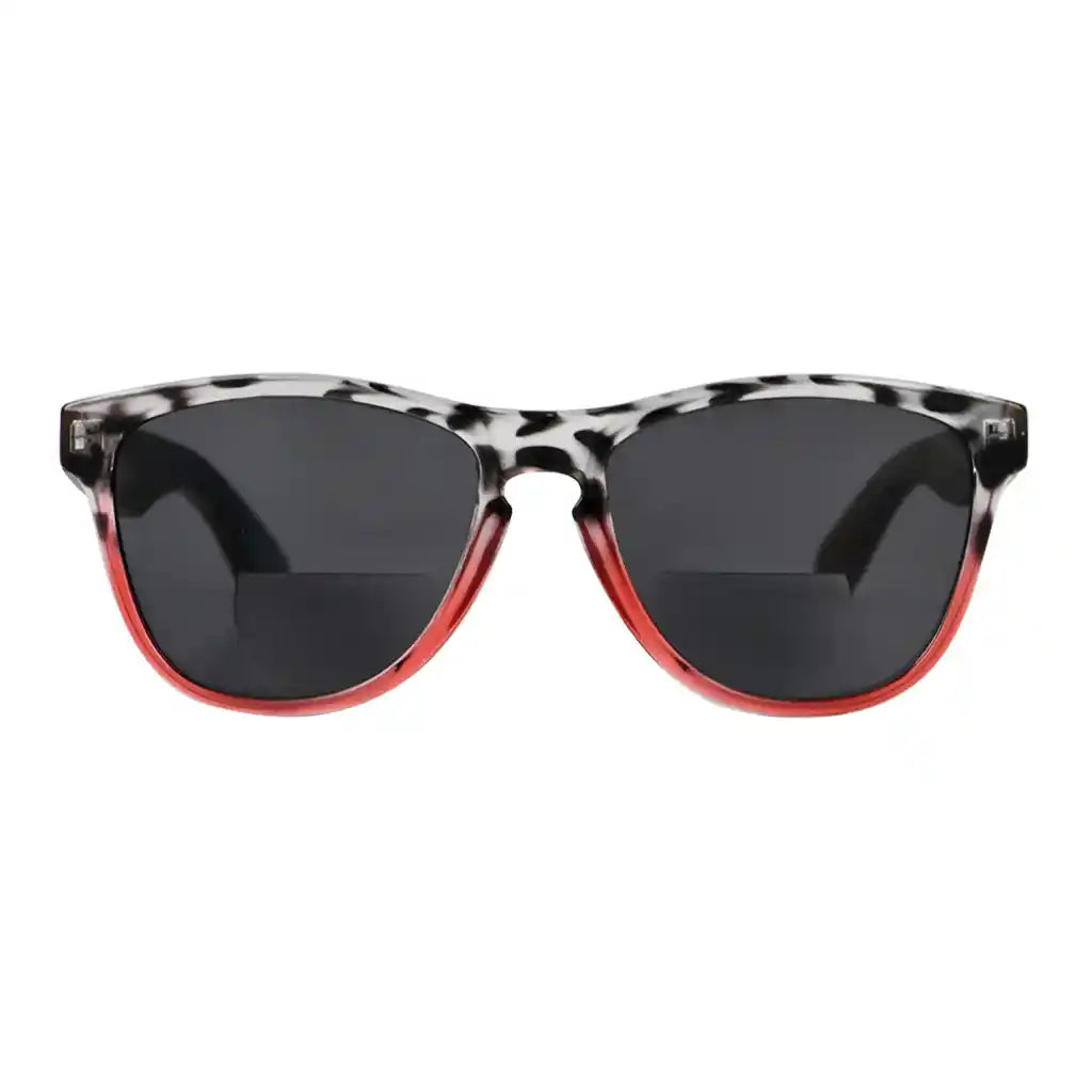 Pattern Bifocal Sunglasses Wood Arms for Women