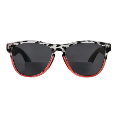 Pattern Bifocal Sunglasses Wood Arms for Women