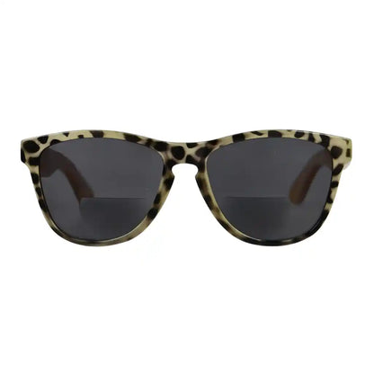 Pattern Bifocal Sunglasses Wood Arms for Women