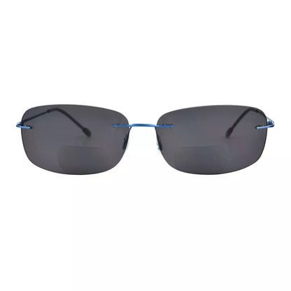 Rimless Bifocal Sunglasses Women Men