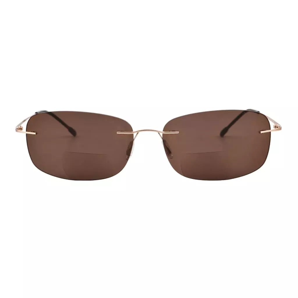 Rimless Bifocal Sunglasses Women Men
