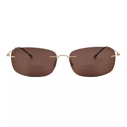 Rimless Bifocal Sunglasses Women Men
