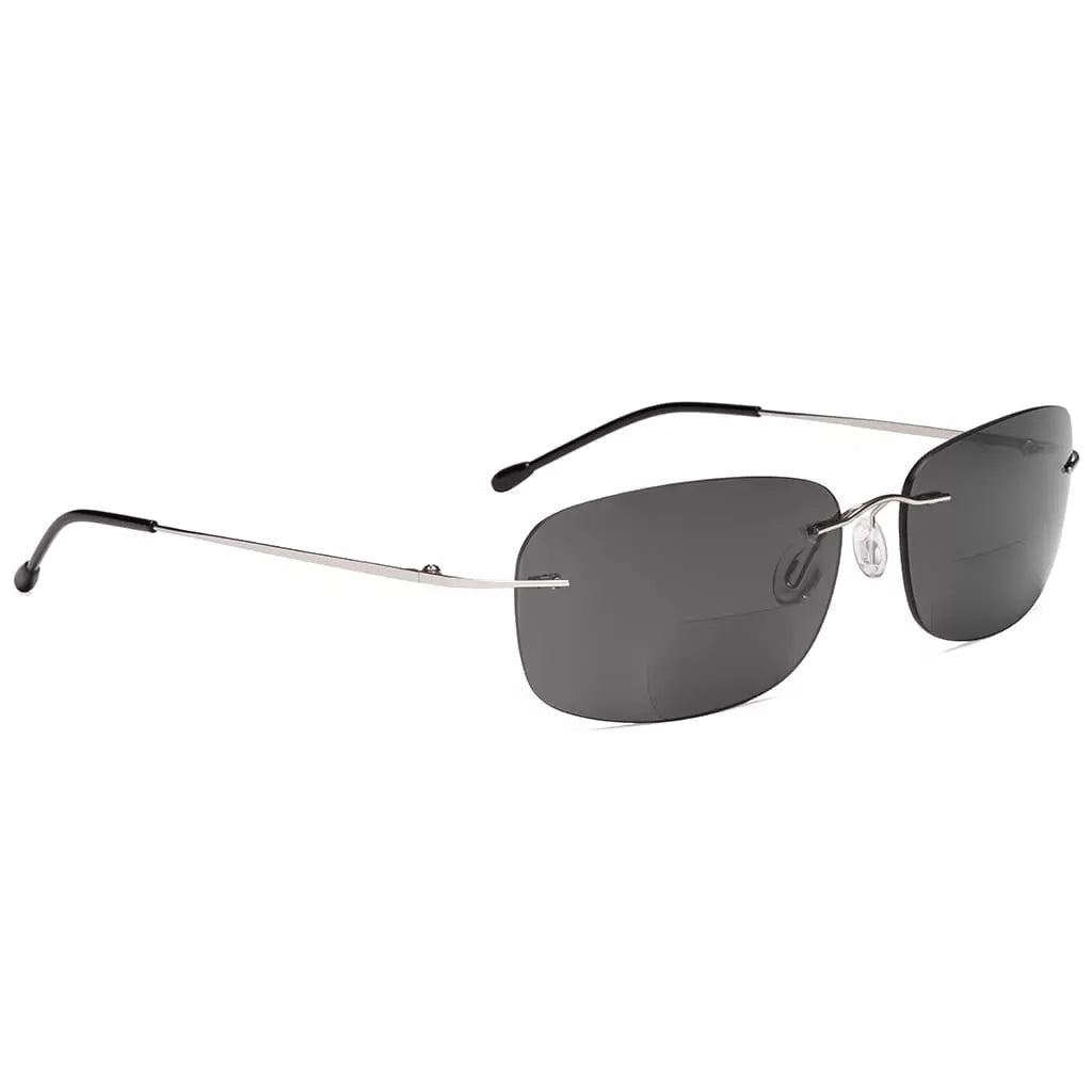 Rimless Bifocal Sunglasses Women Men