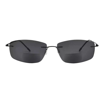 Rimless Bifocal Sunglasses Women Men
