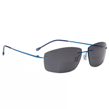 Rimless Bifocal Sunglasses Women Men