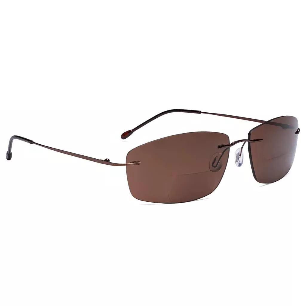 Rimless Bifocal Sunglasses Women Men