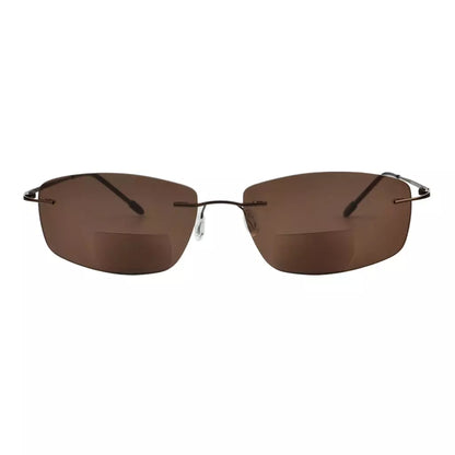 Rimless Bifocal Sunglasses Women Men